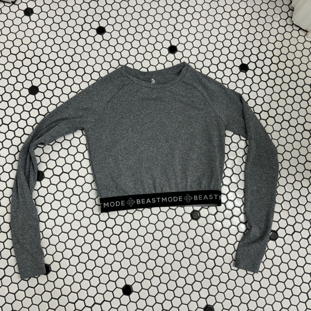 Beastmode long sleeve crop shirt size small